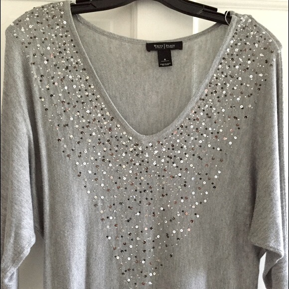 WHBM sequined v-neck tunic - Picture 4 of 4